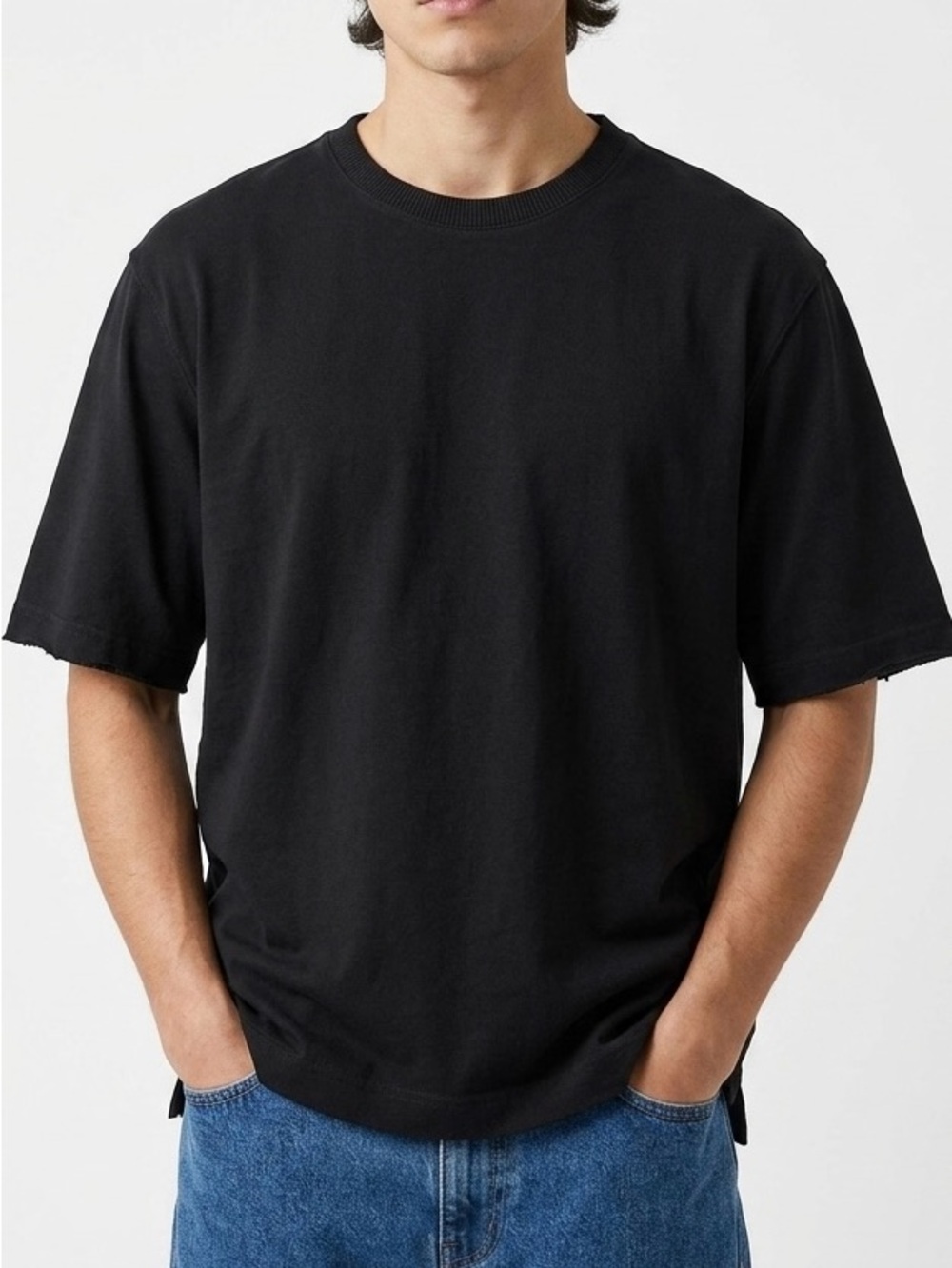 Brooklyn Cloth Originals Heavyweight Boxy T-Shirt Black Men L Elevated Basics